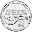 20c 2010 – Commemorative - Centenary of Australian Taxation Office