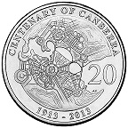 20c 2013 – Commemorative - Centenary of Canberra