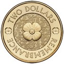 $2 2012 – Commemorative - Remembrance Day Poppy (uncoloured)