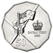 50c 2000 – Commemorative - Visit of Queen Elizabeth II