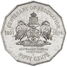 50c 2001 – Commemorative - Centenary of Federation - Canberra/ACT