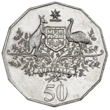 50c 2001 – Commemorative - Centenary of Federation - Commonwealth Coat of Arms 1912