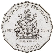 50c 2001 – Commemorative - Centenary of Federation - Norfolk Island