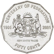 50c 2001 – Commemorative - Centenary of Federation - New South Wales