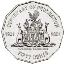 50c 2001 – Commemorative - Centenary of Federation - Northern Territory