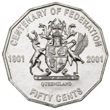 50c 2001 – Commemorative - Centenary of Federation - Queensland