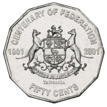 50c 2001 – Commemorative - Centenary of Federation - Tasmania